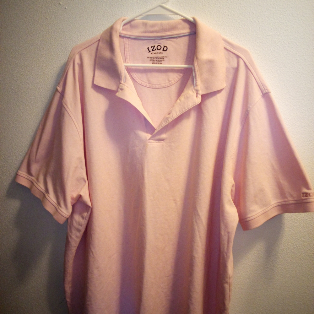 Izod Pink Polo Shirt Classic Casual Style